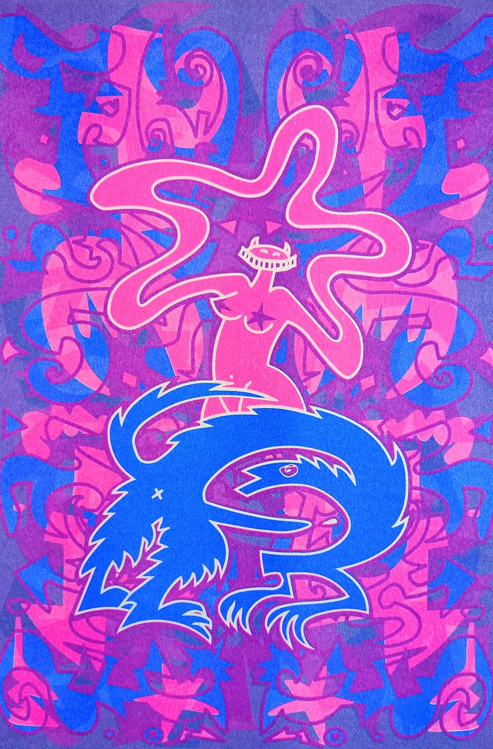 E. Pietersen, De Wildtuin, 2023, riso print, 29,7 x 21 cm.