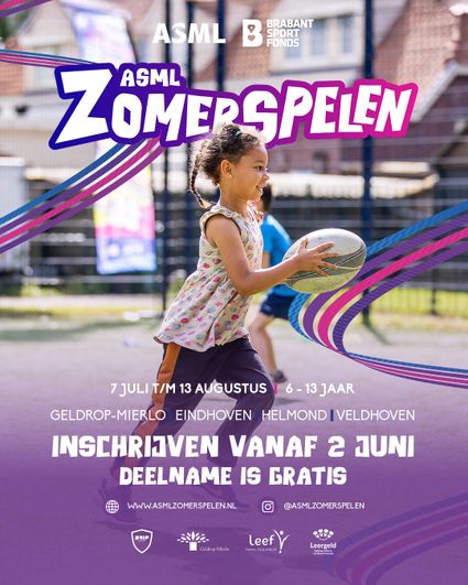 ASML Zomerspelen Sportfestival 13 augustus voor de kids gratis