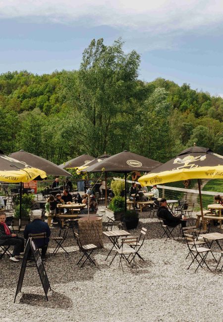 Chalet d'n Observant Maastricht terras met uitzicht