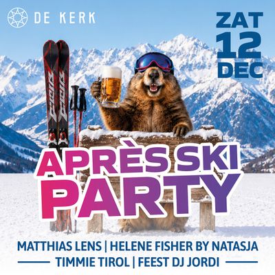 aankondigng après-ski party