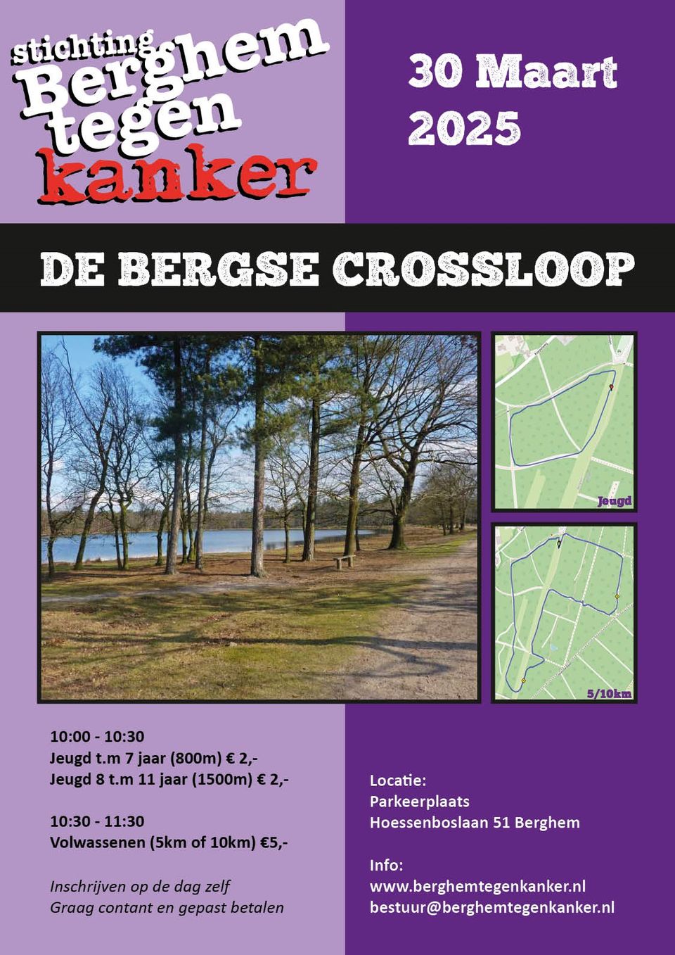 Flyer Crossloop Berghem tegen Kanker