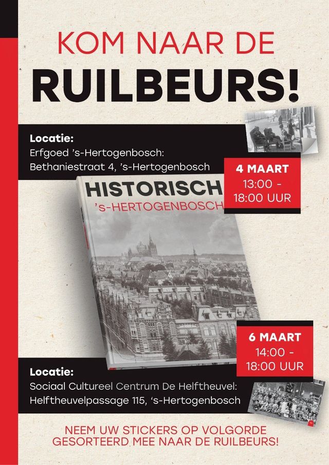 Poster voor het gratis verzamelalbum Historisch 's-Hertogenbosch