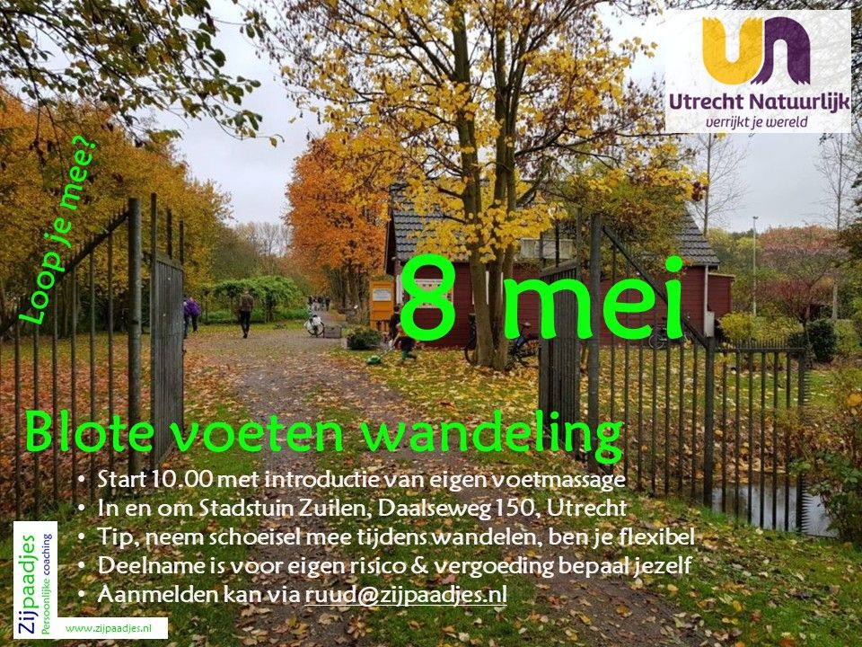 Blote voeten wandeling