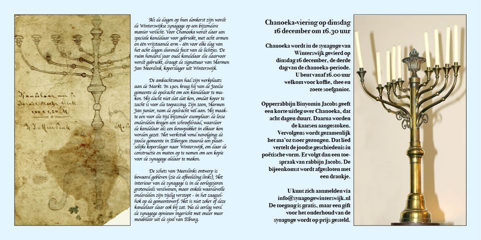 Chanoeka-viering in de sjoel