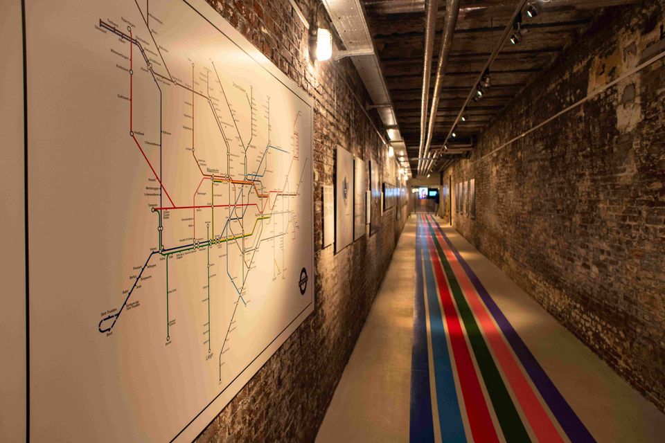 Bureau Europa exhibition in tunnel
