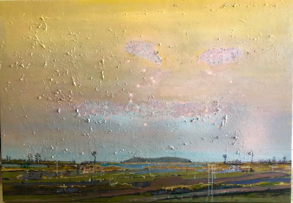 olieverfschilderij "Lowland"  70x100 cm