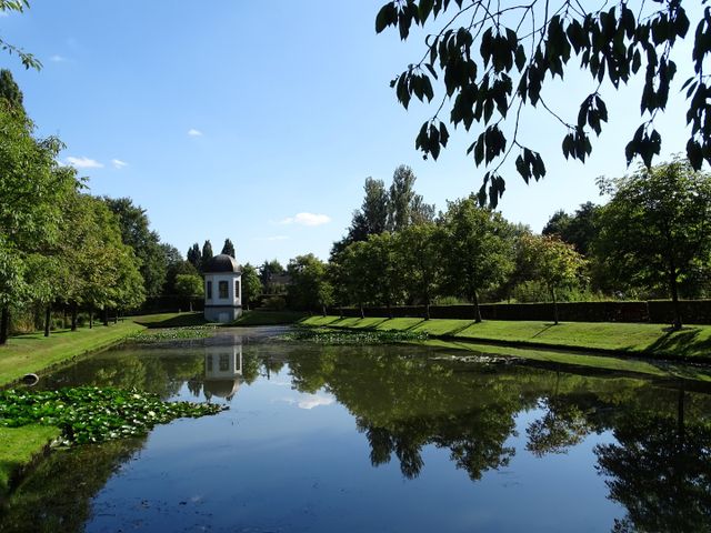 Uitzicht foto van een deel van het park en arboretum in Oudenbosch.