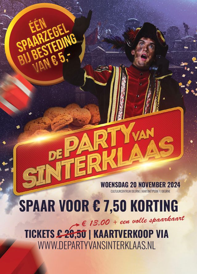 Affiche de Party van Sinterklaas - Spaarkaart