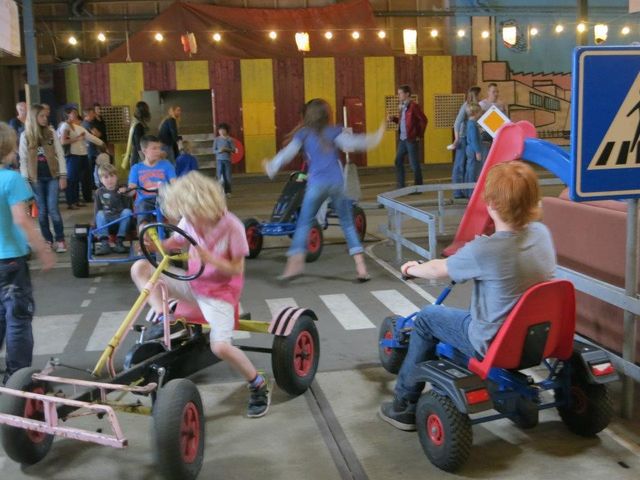 Kinderfeestje in de verkeerstuin