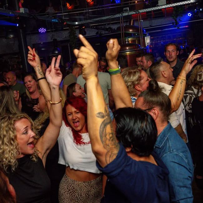 Disco party hands up