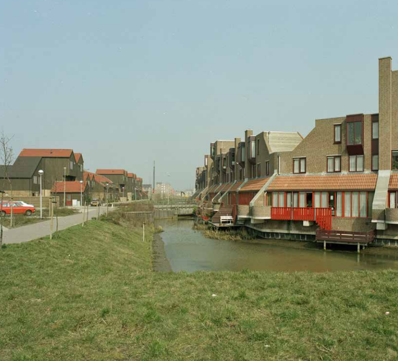 Woningen aan het water, Roodmus, Nieuwegein, jaren 80