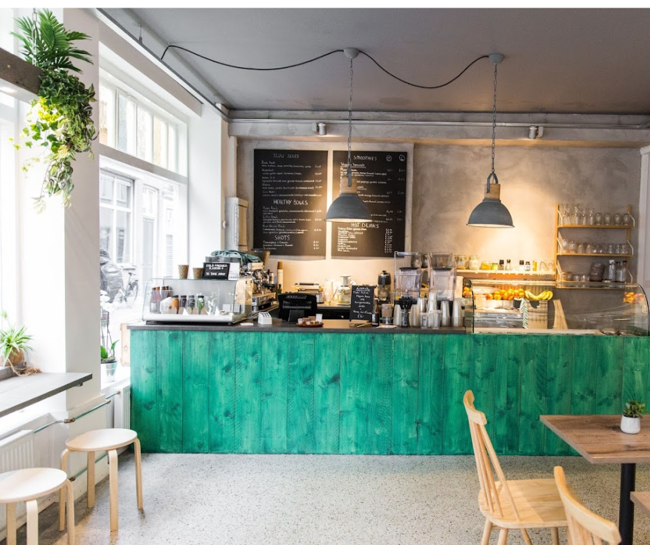 Binnen bij Angie's Juicebar in Delft