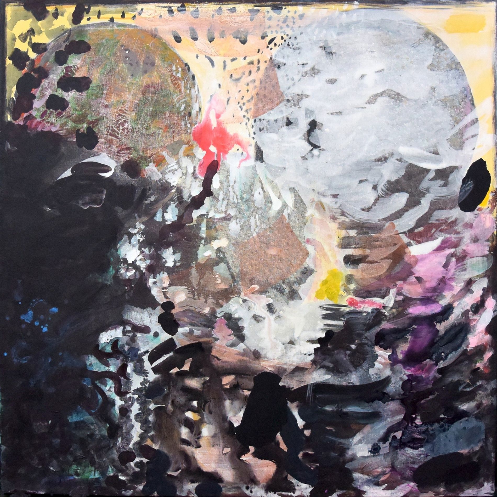 Helma Veugen; De zon en de maan, 2022, doek