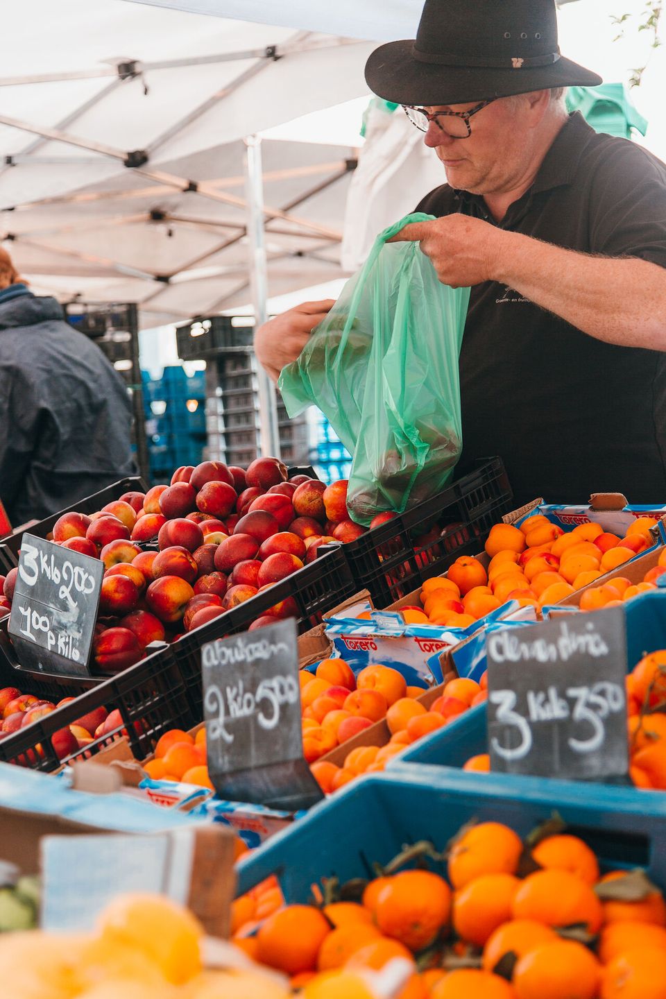 Fruit farmer Friday market Maastricht