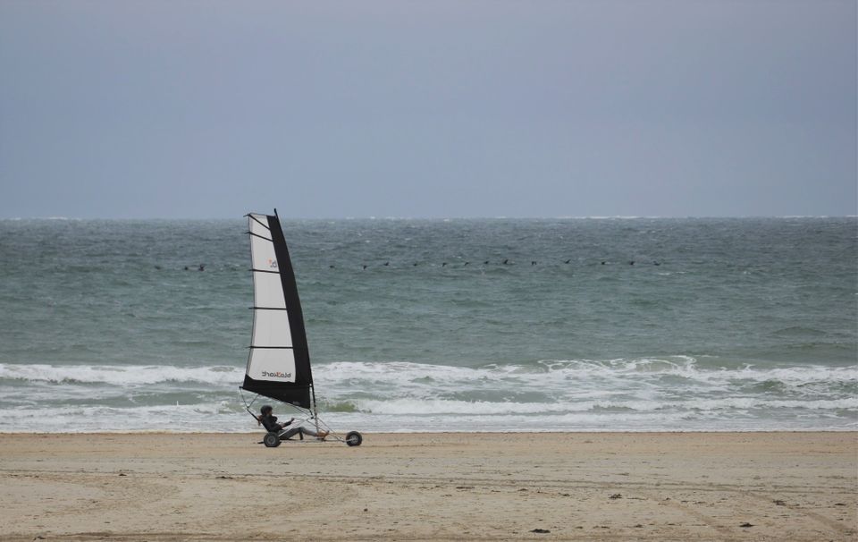 Blo-karten op strand Vlieland