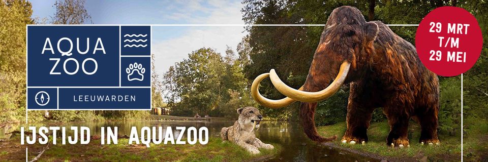 Mammoth and sabre-tooth tiger in AquaZoo