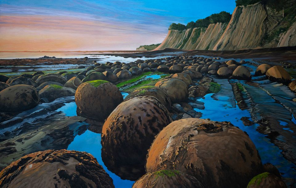 An Luthart -  Muraki Boulders 80 x 120 cm olieverf op linnen