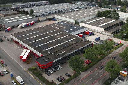 Luchtfoto van het bedrijventerrein Hoornerhage.