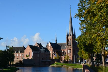 panorama Kasteel Woerden en kerk Woerden