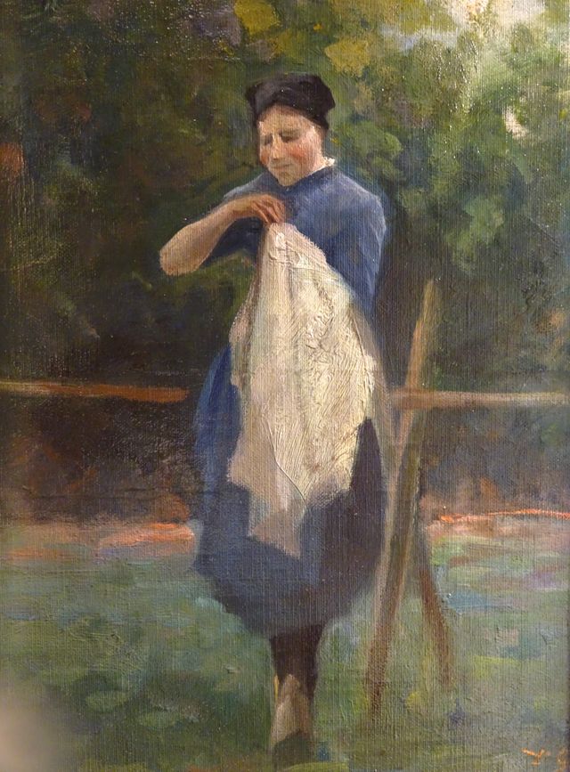 Dim Gestel girl with cloth outside