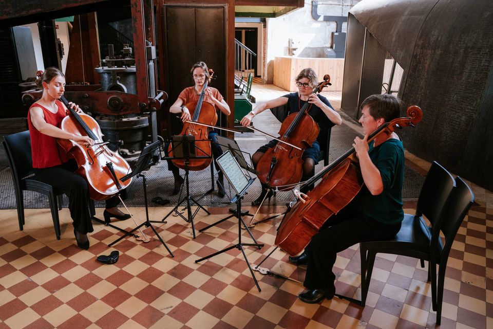 concert door het Cristiani Cello-kwartet