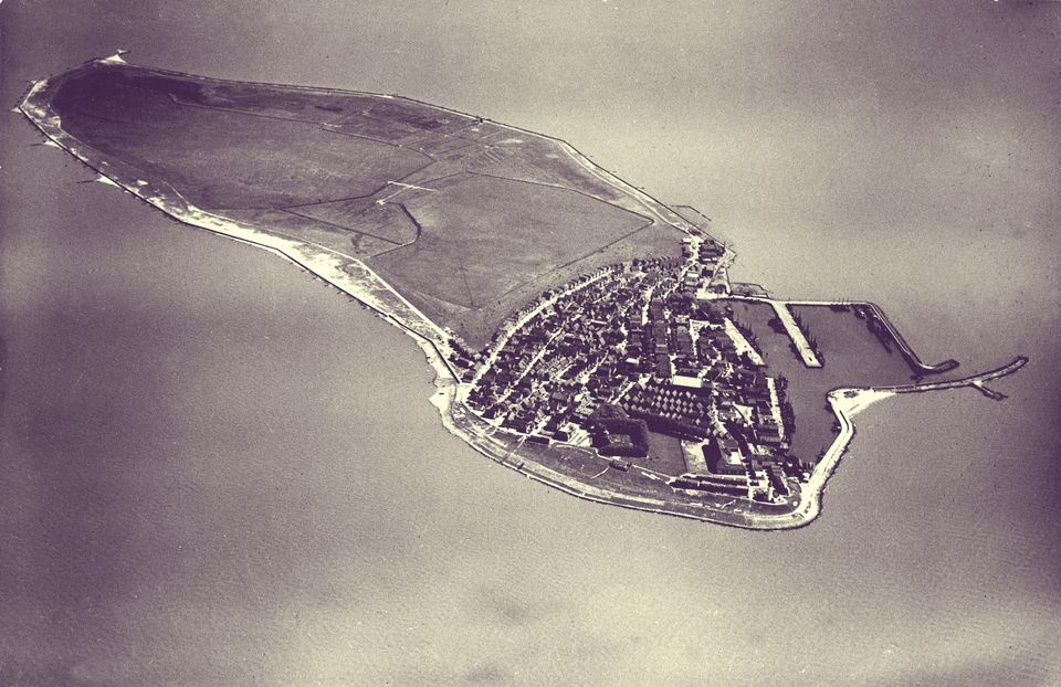 Oude foto Eiland Urk voor de Inpoldering