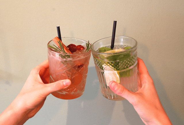 two cocktails