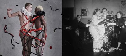 fotocollage met beelden van de tentoonstelling