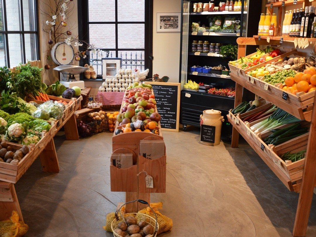 Ambachtelijke winkel met streek- en seizoensproducten