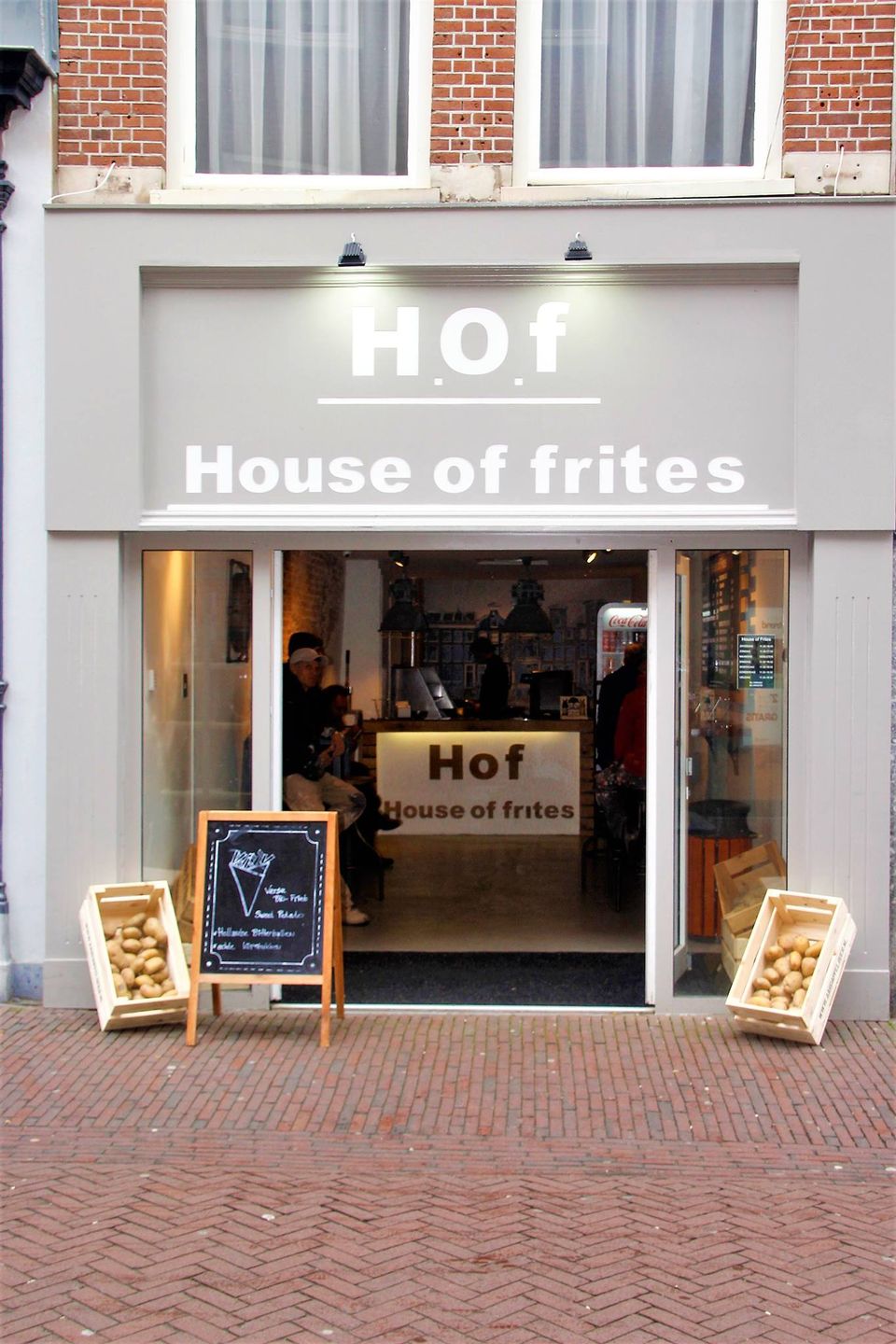 De winkel van House Of Frites gelegen in het centrum van Delft