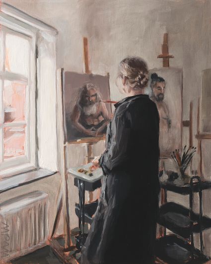 Willeke van der Werden aan het werk