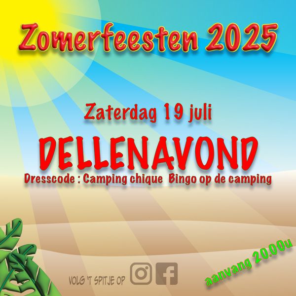 Dellen Avond bij 't Spitje - campingfeestje met een bingo