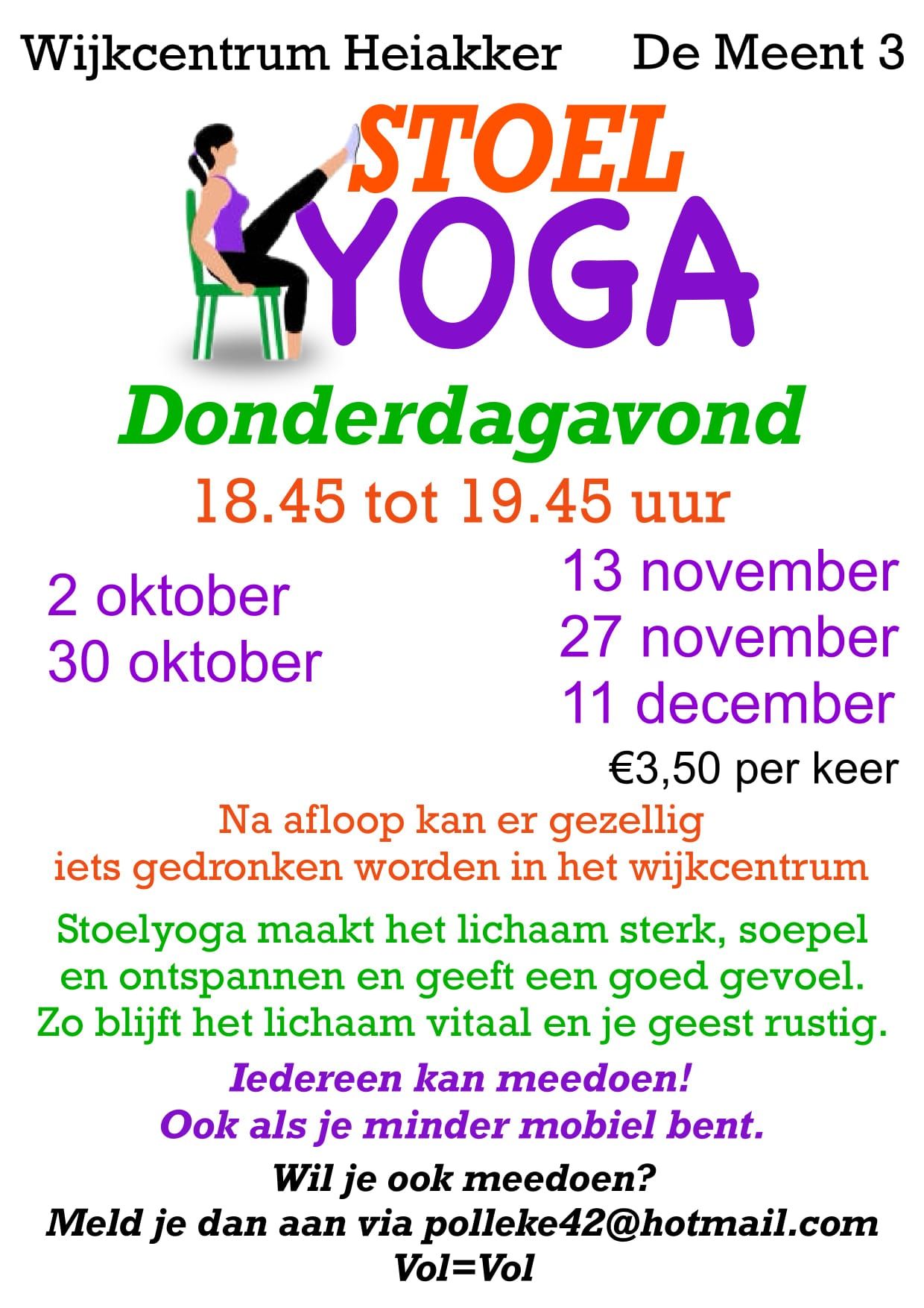 Affiche Stoelyoga 2025 - Avond