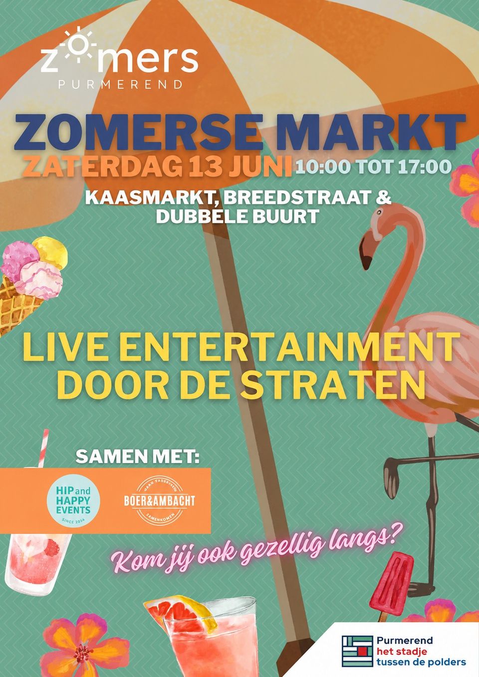 Poster van de Zomerse Markt