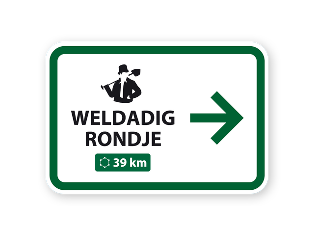 Routebordje Weldadig Rondje