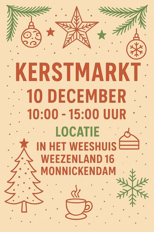Flyer van de kerstmarkt