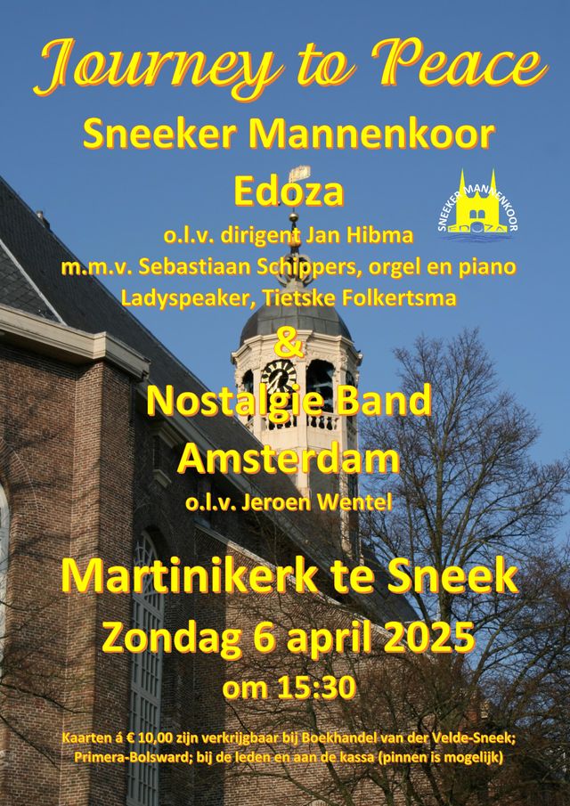 Poster concert  Sneker mannenkoor Edoza