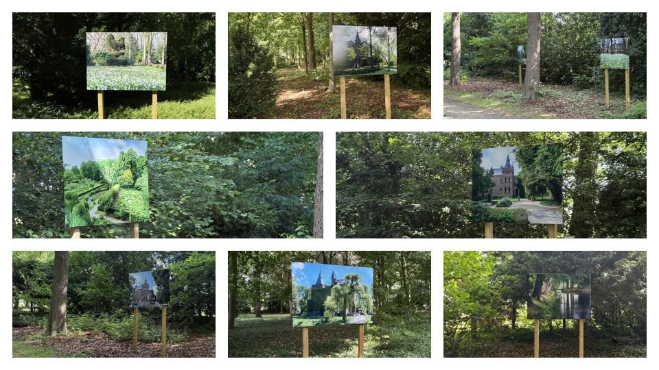 Fototentoonstelling in kasteeltuin Kasteel-Museum Sypesteyn collage