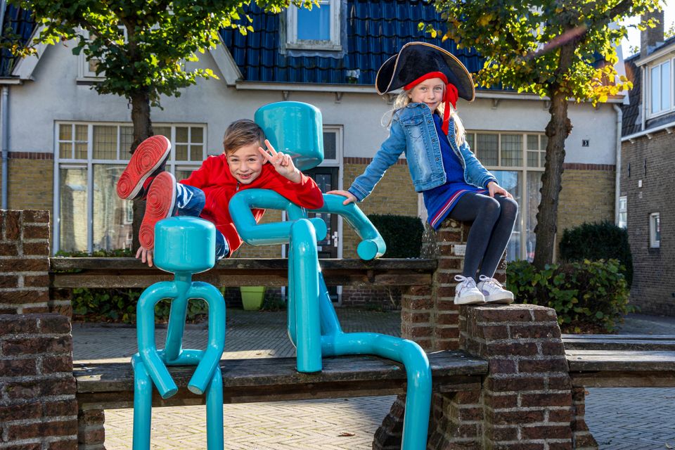 Kinderen aan het spelen in Bolsward