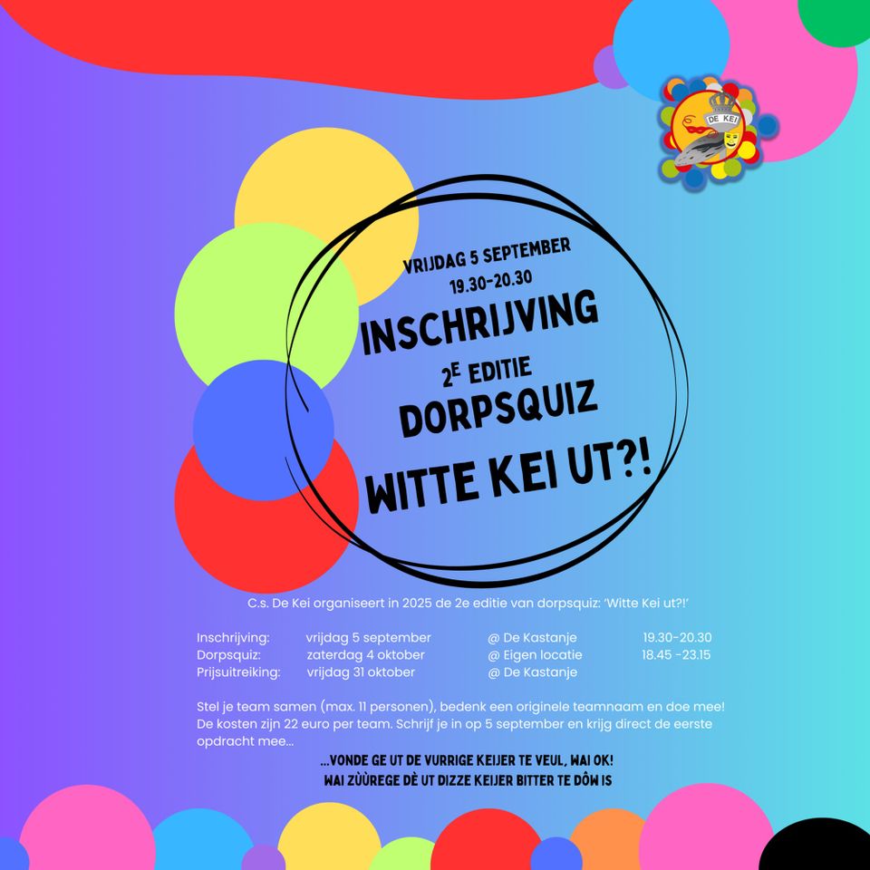 Affiche Dorpsquiz 2025