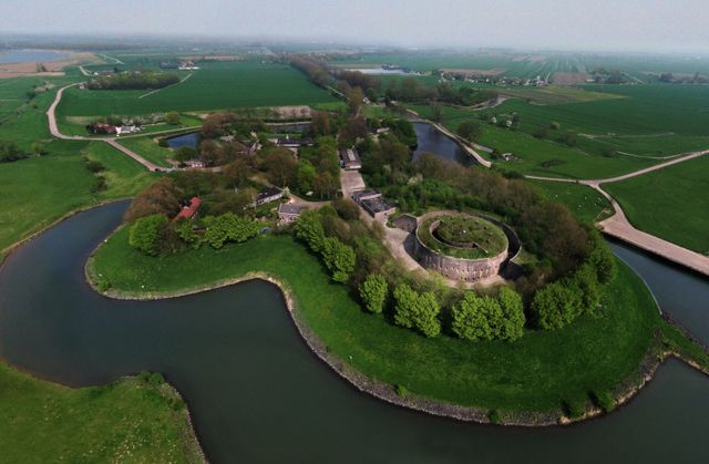 Fort Honswijk vanuit de lucht