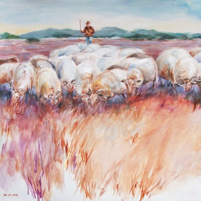 E X P O S I T I E  Kleurrijke ACRYL EN AQUAREL schilderijen  Van MARION MAAS