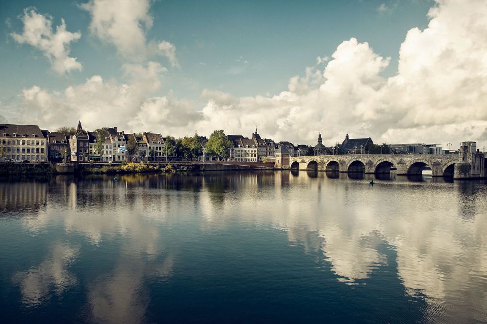 Maastricht cityscape with Maas and Sint-Servaas bridge