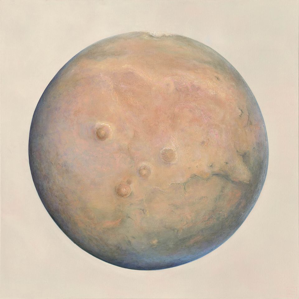 Olieverf, 150 x 150 cm