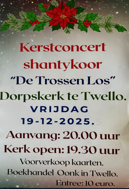 Kerstconcert Shantykoor De Trossen Los in Dorpskerk Twello
