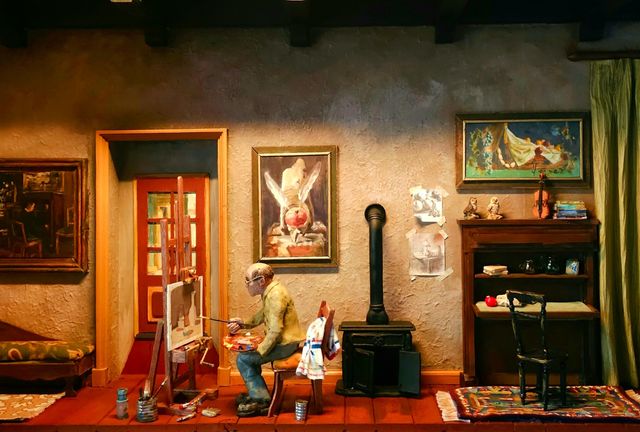 Miniwereld van het atelier van Lodewijk Bruckman