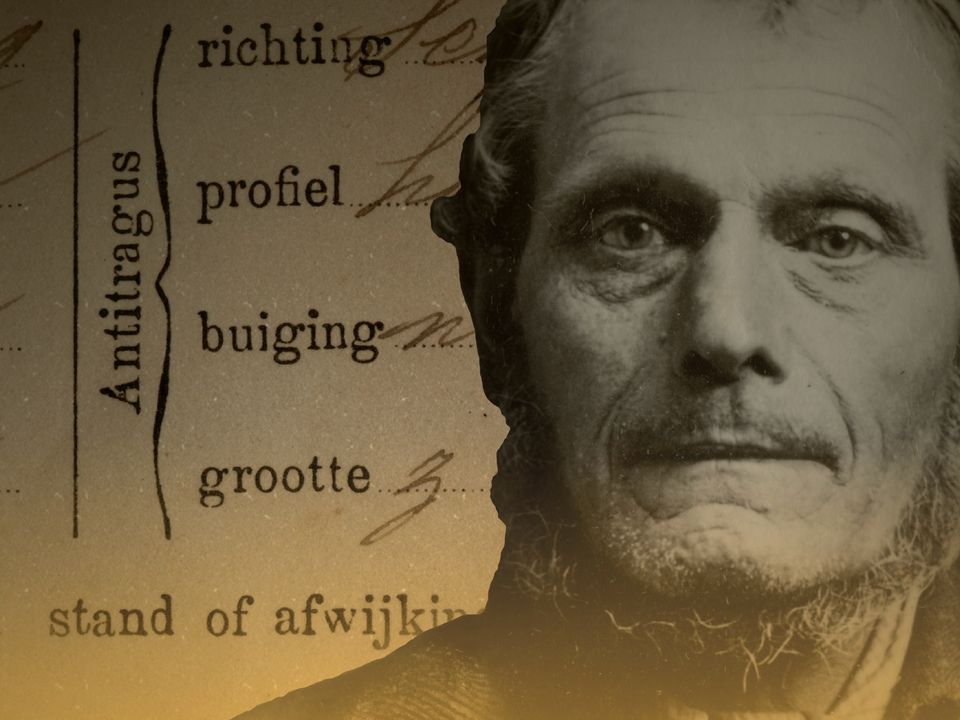 Historische afbeelding van een kolonist die destijds in Veenhuizen tewerkgesteld is.