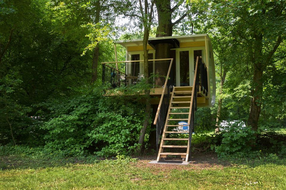 Boomhut Buytenplaets Suydersee geheel Lelystad overnachten