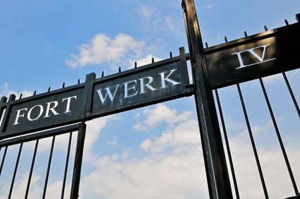 Toegangshek naar Fortwerk IV in Bussum