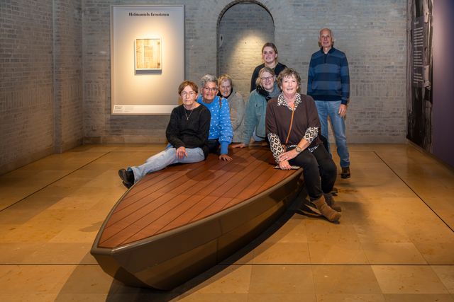 Bewoners van Beleef- en Zorgboerderij It Klokhús in het Jopie Huisman Museum
